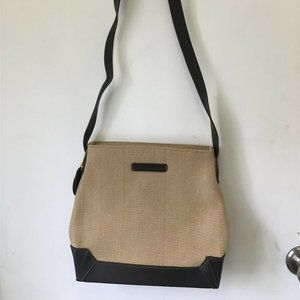 Stone Mountain shoulder bag beige woven shimmer